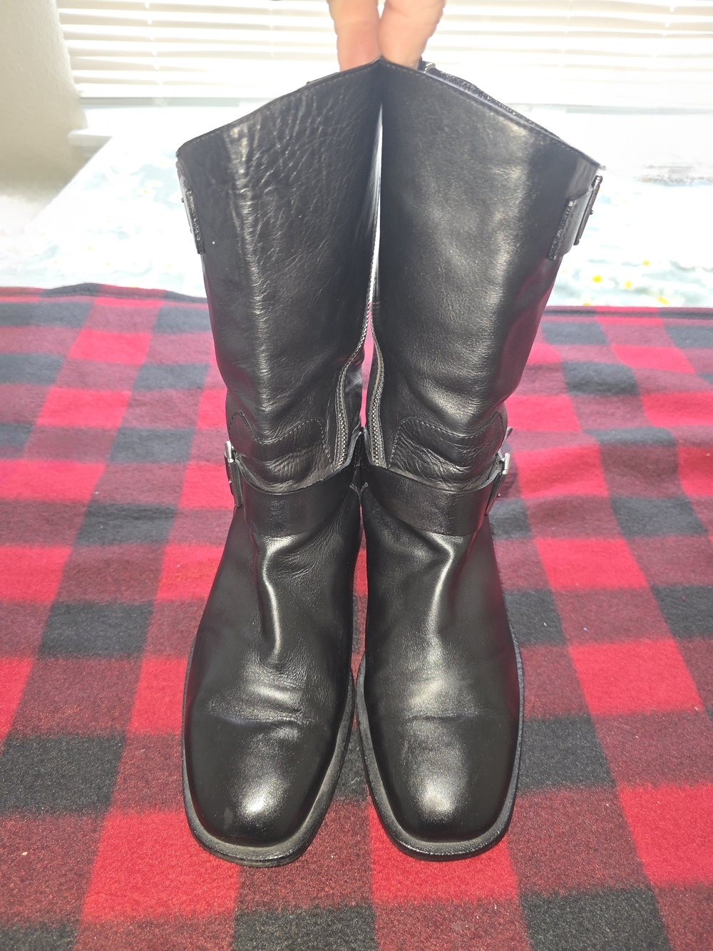 Authentic Chanel Black Leather Logo Buckle Biker Moto Boots EU 40 US 9 - 9.5 - Picture 8 of 14